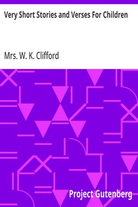 Cover of Very Short Stories and Verses For Children — Context and Discussion