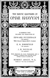 Cover of The Sufistic Quatrains of Omar Khayyam — A Closer Reading