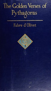 Cover of The golden verses of Pythagoras ...