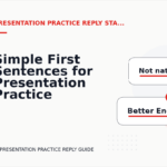 Simple First Sentences for Presentation Practice Replys