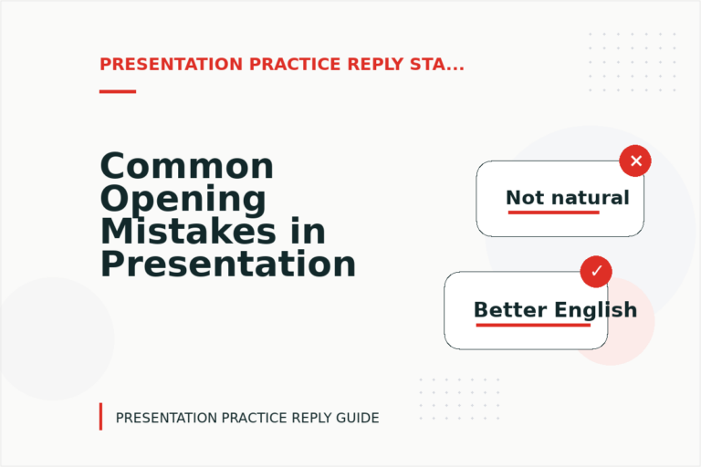 Common Opening Mistakes in Presentation Practice Replys Common Opening Mistakes in Presentation Practice Replys