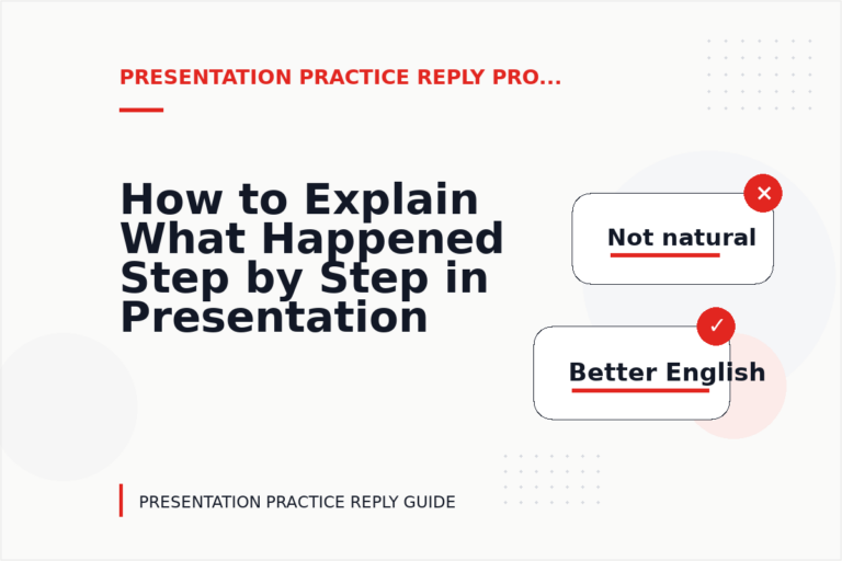 How to Explain What Happened Step by Step in Presentation Practice Reply English