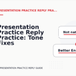 Presentation Practice Reply Practice: Tone Fixes for Real Situations