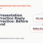 Presentation Practice Reply Practice: Before and After Corrections